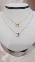 JLB Logo Sterling Silver Gold Plated Necklace