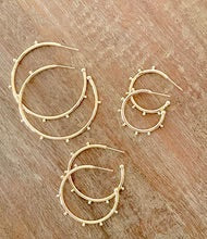 A. Edge Large Gold Filled Ball Hoops