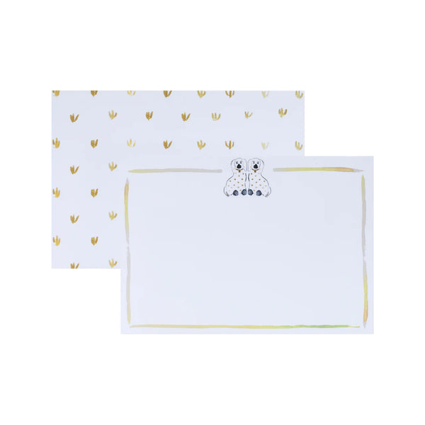 Over the Moon Gold Fork Ceramic Dog Notecards