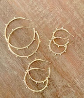 A. Edge Small Gold Filled Ball Hoops