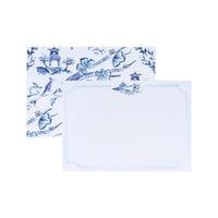 Over the Moon Blue & White Chinoiserie Notecards