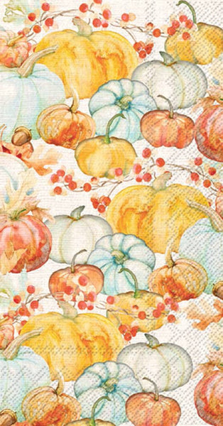 Paper Guest Towels 16 count Watercolor Pumpkins Fall