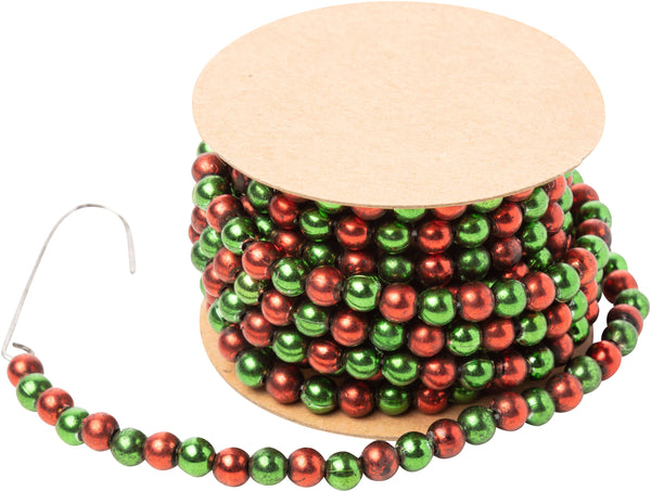 A17510 Garland - shiny red&green beads