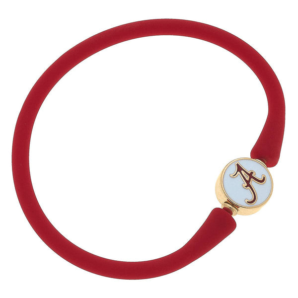 University of Alabama Bali Silicone Bracelet in Crimson