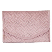 Quilted Jewelry Clutch   Light Pink   9.25x6.5