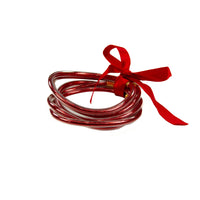 Red Glitter Jelly Bangle Set of 5 Bracelet