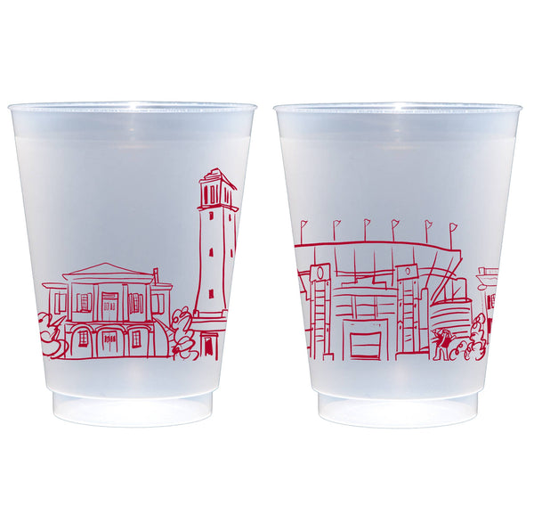 College Campus Skyline Styrofoam Cup 10 Pack