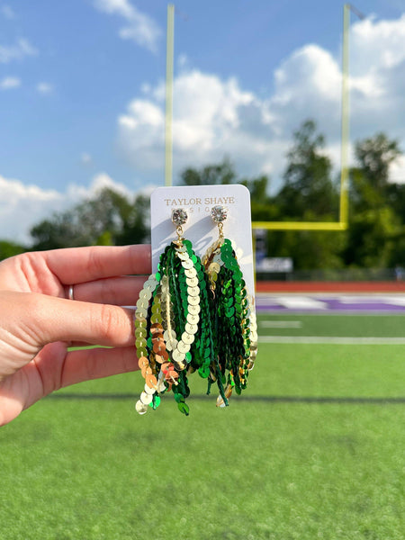 Green/Gold Sequin Tassels