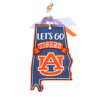 Let's Go Auburn Flat Ornament