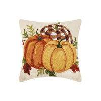Gingham Pumpkin Trio Hook Pillow