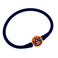 Auburn Bali Silicone Bracelet in Navy & Burnt Orange