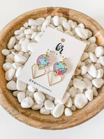 Hazie mini leather earrings  {floral}