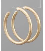 Large gold hoop earrings